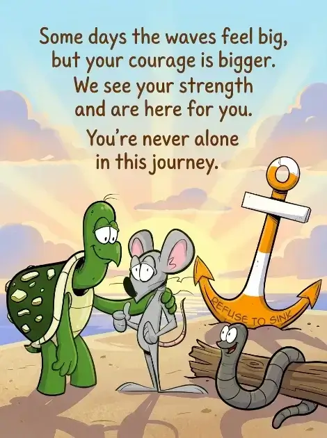 Recovery Hellos ecard design sharing hope and courage during a difficult recovery journey